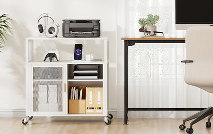 Upgrade Your Home Office: Mobile File Cabinet with Built-In Charging Station