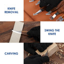 RexTact Wood Carving Kit Deluxe Hand Carving Tool Set, 16 Wood Whittling Kit High-Carbon Steel, Wood Art Tools 8 Whittling Knives & 4 Detail Carving Knives for Beginner &Professional Christmas Gift