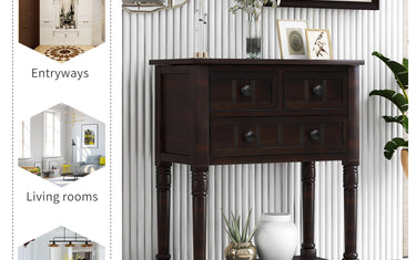 Timeless Wooden Console Desk – Compact Yet Functional