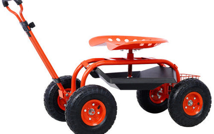 Effortless Gardening – A Rolling Garden Cart for Comfort & Mobility