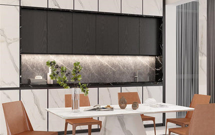 Is the Surface of a Slate Dining Table Matte Textured