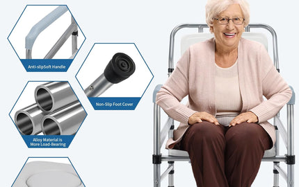 The Ultimate Bedside Commode Chair for Elderly & Mobility Support