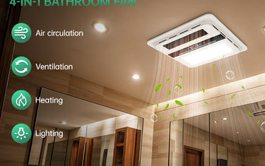 Effortless Comfort: Quiet Bathroom Fan with Heating and Bright Lighting