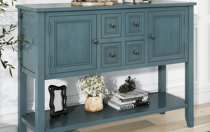 Retro Elegance Meets Functionality – A Console Desk with Ample Storage