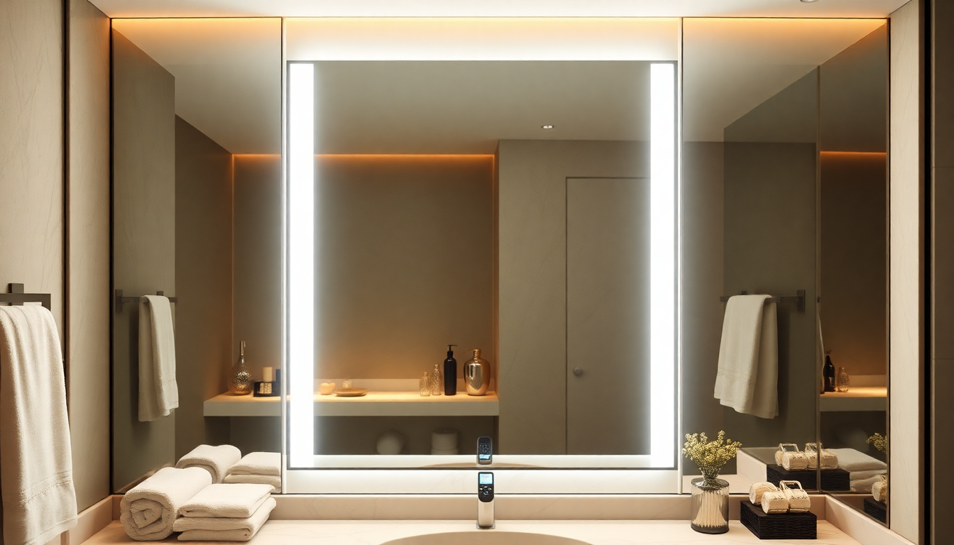 Your Perfect Reflection: A Vanity Mirror with Adjustable Light and Smart Display