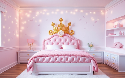 The Perfect Princess Bed: A Crown Headboard and Maximized Space