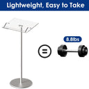Acrylic Podium Stand,43"H Angle Adjustable Lecterns & Podiums,Portable Rolling Podium with Metal Base,Pulpits Podium for Churches,Classroom,Wedding,Speech