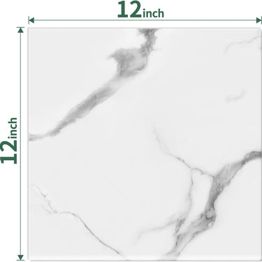 Peel and Stick Backsplash Tile, 12”×12” Self Adhesive Tile Backsplash Tile Peel and Stick for Bathroom Backsplash and Livingroom 20 Sheets White