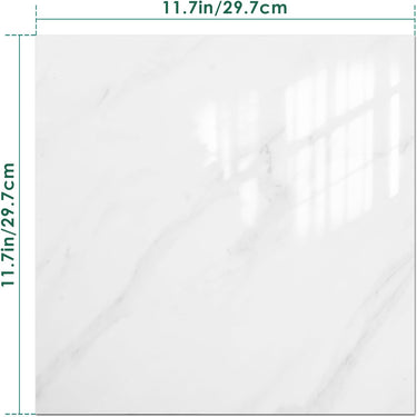 Peel and Stick Backsplash Tiles 20 Sheets 12''x12'' PVC Self Adhesive Wall Tiles Back Splash Tiles Wall Panels Stick on Backsplash for Kitchen Bathroom Laundry Room, White