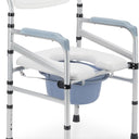 Bedside Commode, 4 in 1 Portable Toilet for Adults with Upgraded Oversized Bucket and Padded Seat, Adjustable Height Commode Toilet Chair Shower Chair for Elderly Handicap, 440LB.Weight Capacity
