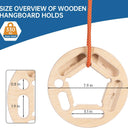 URBANVISTA Climbing Hangboard Rock, Wooden Climbing Board Round