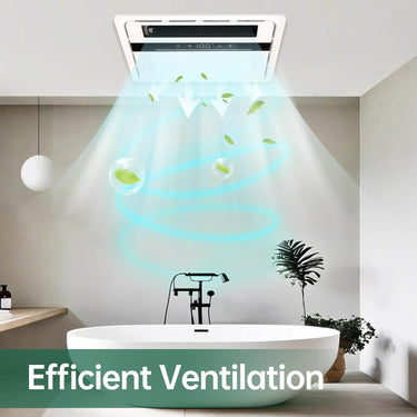 Bathroom Exhaust Fan with Light and Heater, 4 in 1 Bathroom Fan with Heater, 1700W Heating Power, 140 CFM Remote Control, Quiet & Powerful for Ventilation, Lighting, Heating, and Drying
