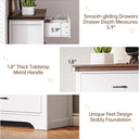 Farmhouse 5 Drawer Dresser for Bedroom, 47" Tall Chest of Drawers, Wood White Dresser with Deep Drawers, Storage Dressers Organizer for Bedroom, Living Room, Hallway