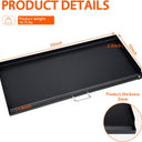 LotFun 32" x 15" Carbon Steel Cooking Griddle for Outdoor Gas Grill, Universal Griddle Flat Top Plate Insert with Grease Groove and Removable Handles for Electric/Charcoal/Gas Grill, Camping,Party