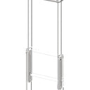 Acrylic Podium Stand,49"H Rolling Podium with Lockable Wheels,Height & Angle Adjustable Lecterns & Podiums, Portable Podium for Classroom,Teachers,Pulpits for Churches,Speech, Clear