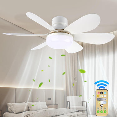 Modern Ceiling Fan with LED Light - Quiet Motor, Ceiling Fan with Light and Remote Control, 3 Speed & Color Temperature Settings Energy Efficient,for Living Room, Bedroom, Easy Install
