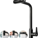 Waterfall Kitchen Faucet with Pull Down Sprayer, 4 Modes Function Sprayer Single Handle Sink Faucet，360° Rotatable Kitchen Sink Faucet Easy Installation Commercial Modern Faucets for Kitchen