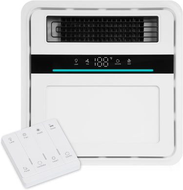 Bathroom Exhaust Fan with Light and Heater, 4 in 1 Bathroom Fan with Heater, 1700W Heating Power, 140 CFM Remote Control, Quiet & Powerful for Ventilation, Lighting, Heating, and Drying