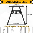 LotFun Ladder Stabilizer Adjustable Length,Ladder Standoff for Roof, Extension Ladder Stabilizer Accessory Safety Stability Steel withstands 350 LBS Weight Rating