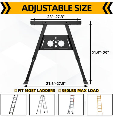LotFun Ladder Stabilizer Adjustable Length,Ladder Standoff for Roof, Extension Ladder Stabilizer Accessory Safety Stability Steel withstands 350 LBS Weight Rating