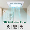 Bathroom Exhaust Fan with LED Light 110 CFM High-Power Ventilation for Moisture Control Energy Efficient Bathroom Ceiling Exhaust Fan 1.0 Sone, Bathroom Exhaust Fan Easy Installation