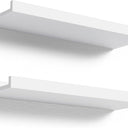 Floating Shelves Wall Mounted, Modern White Shelves for Bedroom, Nursery Shelves with Lip, Display Picture Ledge Shelf for Wall Decor Living Room Bathroom Kitchen -1