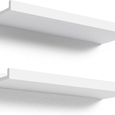 Floating Shelves Wall Mounted, Modern White Shelves for Bedroom, Nursery Shelves with Lip, Display Picture Ledge Shelf for Wall Decor Living Room Bathroom Kitchen -1