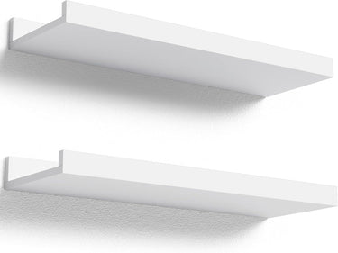 Floating Shelves Wall Mounted, Modern White Shelves for Bedroom, Nursery Shelves with Lip, Display Picture Ledge Shelf for Wall Decor Living Room Bathroom Kitchen -1