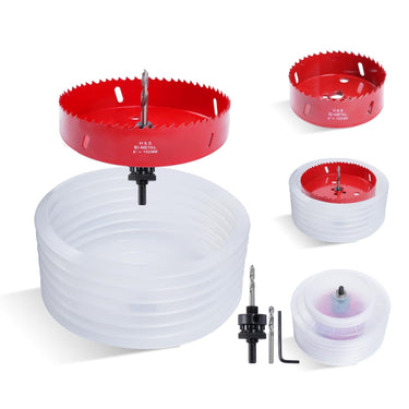 6 inch Hole Saw & 4 inch Hole Saw for Recessed Light, 6 in Hole Saw Dust Bowl Dust Catcher for Recessed Lighting, Perfect Dust Collection for Clean Cutting，Special Dad's Gift