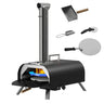 LotFun Outdoor Pizza Oven 11" – Portable Wood Fired Pizza Oven with Pizza Stone, Pizza Shovel and Pizza Cutter, Stainless Steel Pizza Oven for Backyard Patio