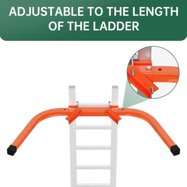 Ladder Stabilizer with Standoff Arms, Roof Hook Ladder with Wing Span/Wall Extension Accessory, Heavy Duty Steel Ladder Standoff for Roof Gutter(Fits 13''),Special Dad's Gift