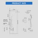 Matte Black Shower System with Tub Spout, Full Metal 10” Rainfall Shower Tub Faucet Set with Handheld Spray Combo, High Pressure Wall Mount Shower Valve and Trim Kit for Bathroom (matte black)