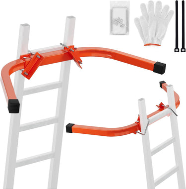 Ladder Stabilizer with Standoff Arms, Roof Hook Ladder with Wing Span/Wall Extension Accessory, Heavy Duty Steel Ladder Standoff for Roof Gutter(Fits 13''),Special Dad's Gift