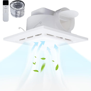 Bathroom Exhaust Fan with LED Light 110 CFM High-Power Ventilation for Moisture Control Energy Efficient Bathroom Ceiling Exhaust Fan 1.0 Sone, Bathroom Exhaust Fan Easy Installation
