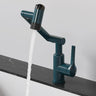 1080° Rotatable Bathroom Faucet, 1 Hole Single Handle Bathroom Faucet with 4 Water Outlet Modes, Brushed Swivel Arm Faucet for Bathroom Kitchen and RV