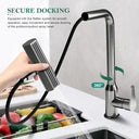 Waterfall Kitchen Faucet with Pull Down Sprayer, 3 Modes Function Sprayer Single Handle Sink Faucet，360° Rotatable Kitchen Sink Faucet Easy Installation Commercial Modern Faucets for Kitchen