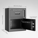 Fireproof Safe with Fire Video,1.8 Cubic Feet Class A Fireproof Standard Digital Safe Box Fireproof for Home&Office,Alloy Steel Fire Proof Safe for Document Money Jewelry Valuables,Black