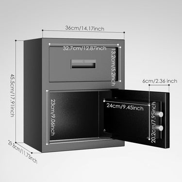 Fireproof Safe with Fire Video,1.8 Cubic Feet Class A Fireproof Standard Digital Safe Box Fireproof for Home&Office,Alloy Steel Fire Proof Safe for Document Money Jewelry Valuables,Black