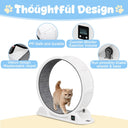 LotFun 41” Cat Exercise Wheel with Pedometer, Cat Running Wheel for Indoor Cats, 10 Minutes Fast and Easy Installation, Cat Treadmill for Cat's Fitness & Health, Suitable for Most Cats(White)