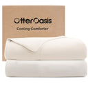Cooling Comforter Queen Size for Hot Sleepers, 90"x90" Cooling Blanket for Night Sweats, Silk Soft Lightweight Breathable All-Season Cooling Blanket