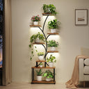 LotFun Plant Stand Indoor with Grow Lights, 8-Tiered Metal Plant Shelf, 61" Tall Plant Stand for Indoor Plants Multiple, S-Shaped Display Rack for Indoor Plants, Living Room, Garden, Patio