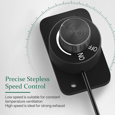 6" Inline Duct Fan with Speed Controller EC Motor Inline Ventilation Exhaust Fan