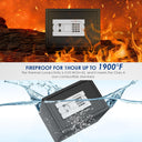 Fireproof Safe with Fire Video,1.0 Cubic Feet Class A Fireproof Standard Digital Safe Box Fireproof for Home&Office,Alloy Steel Fire Proof Safe for Document Money Jewelry Valuables,Black