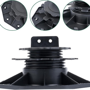 12 Pack Adjustable Plastic Pedestal Paver, Deck Foundation Support Base, Floor Slate Support Floor Lift, Adjustable Height from 1.38'' to 2.56'' (Unilateral Keel Slot),Special Dad's Gift