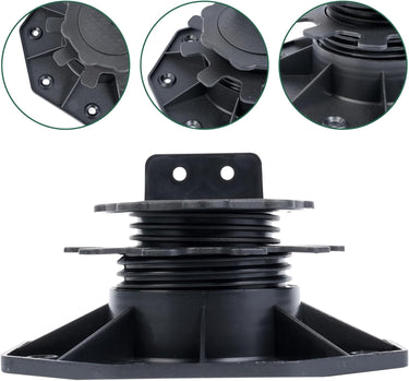 12 Pack Adjustable Plastic Pedestal Paver, Deck Foundation Support Base, Floor Slate Support Floor Lift, Adjustable Height from 1.38'' to 2.56'' (Unilateral Keel Slot),Special Dad's Gift