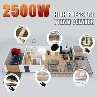 Handheld Steam Cleaner for home, 2500W High Pressure Steamer for Cleaning, Portable Steam Shot Cleaner for Home Use Kitchen Car Detailing Upholstery Tile