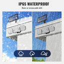 Solar Lights Outdoor - 230 LEDs Split Motion Sensor Flood Lights, 3 Heads IP65 Waterproof Solar Lights 3 Modes Wall Lights for Yard, Patio, Garden, Garage, 2Pack