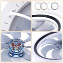 20 Inch Ceiling Fan with Light Modern Low Profile Ceiling Fans with Lights and Remote Flush Mount 3000K-6500K Smart LED Fan Light Ceiling Fan with Lights for Bedroom, Living Room, Office