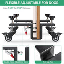 Door Installation Tool Kit - 2 Pcs Door Installation Dolly, Heavy Duty Door Board Dolly for 1-3/8" to 2-1/4" Door Installation Tools for Pre Hung Door Lifter Up to 1000 Lbs