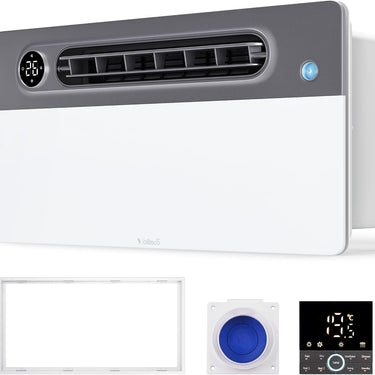 Bathroom Exhaust Fan with Light and Heater, 4 in 1 Bathroom Fan with Heater, 1800W Heating Power, Remote Control, Quiet & Powerful for Ventilation, Lighting, Heating, and Drying